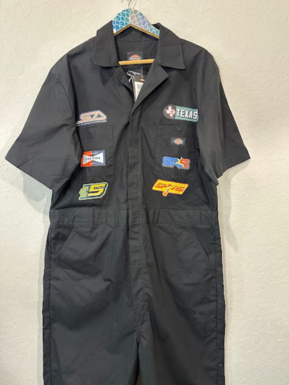NWT San Antonio Spurs X Dickies F1 Pit Crew Black Coverall Jumpsuit LR